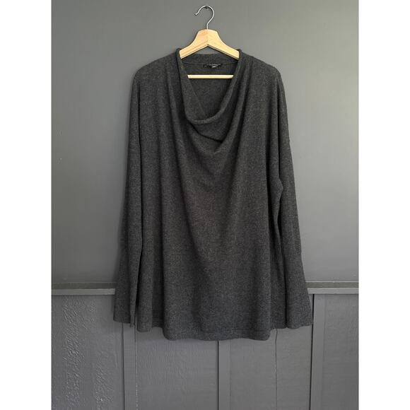 Ann Taylor Sweaters - Ann Taylor Gray 100% Cashmere Cowl Neck Long Sleeve Sweater Size XXL